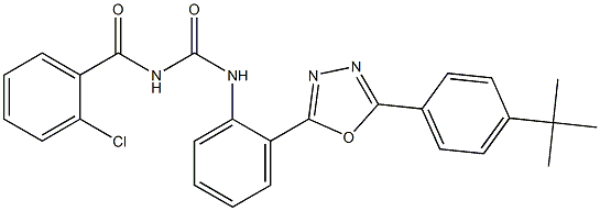 N-(2-{5-[4-(tert-butyl)phenyl]-1,3,4-oxadiazol-2-yl}phenyl)-N'-(2-chlorobenzoyl)urea