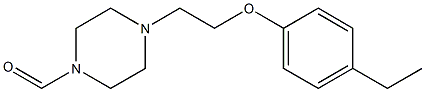 4-[2-(4-ethylphenoxy)ethyl]tetrahydro-1(2H)-pyrazinecarbaldehyde Struktur