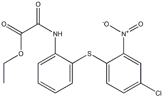 ethyl 2-{2-[(4-chloro-2-nitrophenyl)thio]anilino}-2-oxoacetate 化学構造式