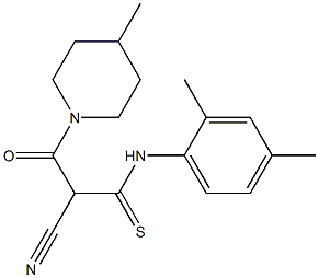 N1-(2,4-dimethylphenyl)-2-cyano-3-(4-methylpiperidino)-3-oxopropanethioamide