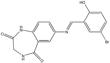 7-[(5-bromo-2-hydroxybenzylidene)amino]-2,3,4,5-tetrahydro-1H-1,4-benzodiaz epine-2,5-dione