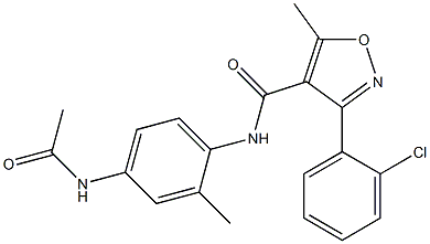 N4-[4-(acetylamino)-2-methylphenyl]-3-(2-chlorophenyl)-5-methylisoxazole-4-carboxamide|