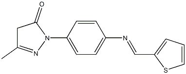 3-methyl-1-{4-[(2-thienylmethylidene)amino]phenyl}-4,5-dihydro-1H-pyrazol-5-one