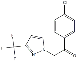 1-(4-chlorophenyl)-2-[3-(trifluoromethyl)-1H-pyrazol-1-yl]ethan-1-one 结构式