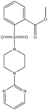 methyl 2-[(4-pyrimidin-2-ylpiperazino)sulfonyl]benzoate 结构式