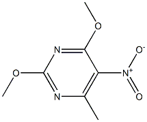 2,4-dimethoxy-6-methyl-5-nitropyrimidine 化学構造式