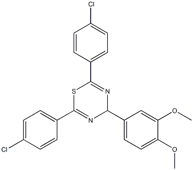 2,6-di(4-chlorophenyl)-4-(3,4-dimethoxyphenyl)-4H-1,3,5-thiadiazine