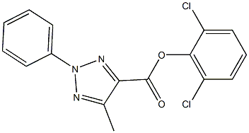 2,6-dichlorophenyl 5-methyl-2-phenyl-2H-1,2,3-triazole-4-carboxylate Structure