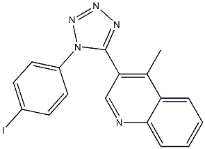 3-[1-(4-iodophenyl)-1H-1,2,3,4-tetraazol-5-yl]-4-methylquinoline,,结构式