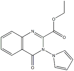 ethyl 4-oxo-3-(1H-pyrrol-1-yl)-3,4-dihydroquinazoline-2-carboxylate 化学構造式