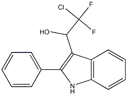 2-chloro-2,2-difluoro-1-(2-phenyl-1H-indol-3-yl)-1-ethanol,,结构式