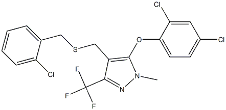 4-{[(2-chlorobenzyl)sulfanyl]methyl}-1-methyl-3-(trifluoromethyl)-1H-pyrazol-5-yl 2,4-dichlorophenyl ether