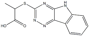 2-(5H-[1,2,4]triazino[5,6-b]indol-3-ylsulfanyl)propanoic acid Struktur