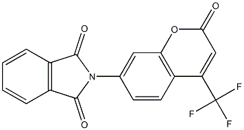 2-[2-oxo-4-(trifluoromethyl)-2H-chromen-7-yl]isoindoline-1,3-dione,,结构式