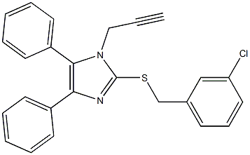 3-chlorobenzyl 4,5-diphenyl-1-(2-propynyl)-1H-imidazol-2-yl sulfide