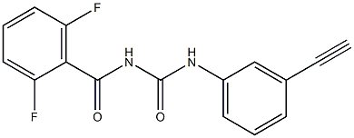 N-(2,6-difluorobenzoyl)-N'-(3-eth-1-ynylphenyl)urea Structure