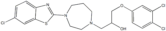1-[4-(6-chloro-1,3-benzothiazol-2-yl)-1,4-diazepan-1-yl]-3-(3,4-dichlorophenoxy)propan-2-ol