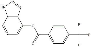 1H-indol-4-yl 4-(trifluoromethyl)benzoate,,结构式