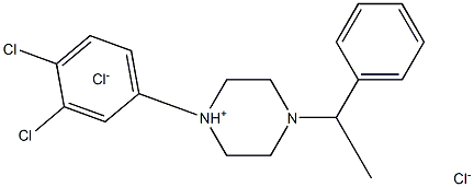 1-(3,4-dichlorophenyl)-4-(1-phenylethyl)piperazinium dichloride,,结构式