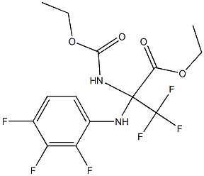 ethyl 2-[(ethoxycarbonyl)amino]-3,3,3-trifluoro-2-(2,3,4-trifluoroanilino)propanoate Structure