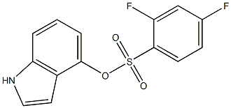 1H-indol-4-yl 2,4-difluorobenzene-1-sulfonate Struktur