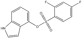 1H-indol-4-yl 2,4-difluorobenzene-1-sulfonate 结构式