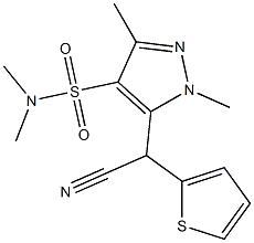 5-[cyano(2-thienyl)methyl]-N,N,1,3-tetramethyl-1H-pyrazole-4-sulfonamide 结构式