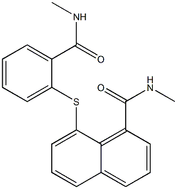 N1-methyl-8-({2-[(methylamino)carbonyl]phenyl}thio)-1-naphthamide 化学構造式