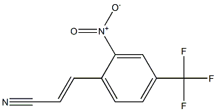 3-[2-nitro-4-(trifluoromethyl)phenyl]acrylonitrile,,结构式