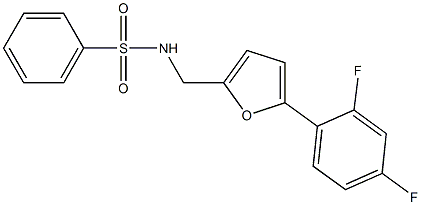 N1-{[5-(2,4-difluorophenyl)-2-furyl]methyl}benzene-1-sulfonamide Structure