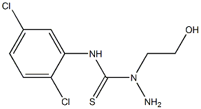 N1-(2,5-dichlorophenyl)-1-(2-hydroxyethyl)hydrazine-1-carbothioamide,,结构式