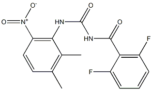 N-(2,6-difluorobenzoyl)-N'-(2,3-dimethyl-6-nitrophenyl)urea Structure