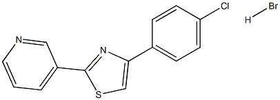 4-(4-chlorophenyl)-2-(3-pyridyl)-1,3-thiazole hydrobromide,,结构式
