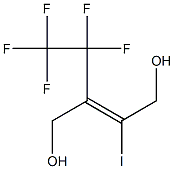 2-iodo-3-(1,1,2,2,2-pentafluoroethyl)but-2-ene-1,4-diol 化学構造式