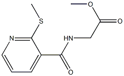 methyl 2-({[2-(methylthio)-3-pyridyl]carbonyl}amino)acetate Structure