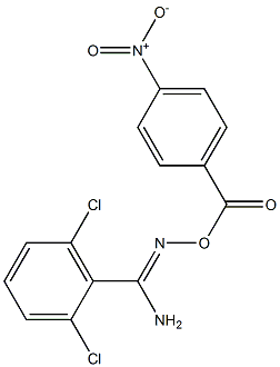 O1-(4-nitrobenzoyl)-2,6-dichlorobenzene-1-carbohydroximamide,,结构式