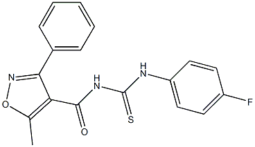 N-(4-fluorophenyl)-N'-[(5-methyl-3-phenylisoxazol-4-yl)carbonyl]thiourea Structure