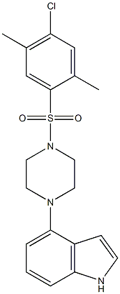 4-{4-[(4-chloro-2,5-dimethylphenyl)sulfonyl]piperazino}-1H-indole