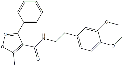 N4-(3,4-dimethoxyphenethyl)-5-methyl-3-phenylisoxazole-4-carboxamide Struktur