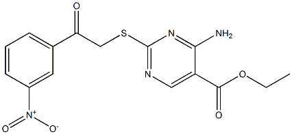 ethyl 4-amino-2-{[2-(3-nitrophenyl)-2-oxoethyl]thio}pyrimidine-5-carboxylate