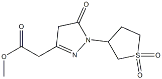 methyl 2-[1-(1,1-dioxotetrahydro-1H-1lambda~6~-thiophen-3-yl)-5-oxo-4,5-dihydro-1H-pyrazol-3-yl]acetate Structure