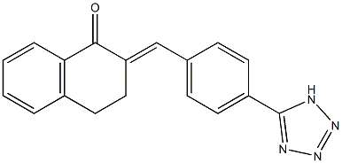 2-[4-(1H-1,2,3,4-tetraazol-5-yl)benzylidene]-1,2,3,4-tetrahydronaphthalen-1-one Struktur