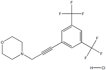 4-{3-[3,5-di(trifluoromethyl)phenyl]prop-2-ynyl}morpholine hydrochloride Structure