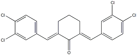 2,6-di(3,4-dichlorobenzylidene)cyclohexan-1-one Structure