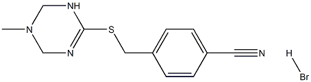 4-{[(5-methyl-1,4,5,6-tetrahydro-1,3,5-triazin-2-yl)thio]methyl}benzonitrile hydrobromide,,结构式