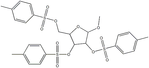 5-methoxy-4-{[(4-methylphenyl)sulfonyl]oxy}-2-({[(4-methylphenyl)sulfonyl]oxy}methyl)tetrahydrofuran-3-yl 4-methylbenzene-1-sulfonate
