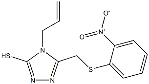 4-allyl-5-{[(2-nitrophenyl)thio]methyl}-4H-1,2,4-triazole-3-thiol,,结构式