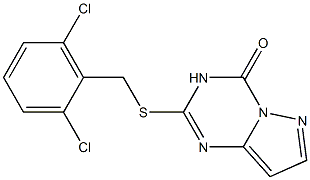2-[(2,6-dichlorobenzyl)thio]-3,4-dihydropyrazolo[1,5-a][1,3,5]triazin-4-one 化学構造式