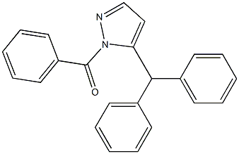 (5-benzhydryl-1H-pyrazol-1-yl)(phenyl)methanone Struktur