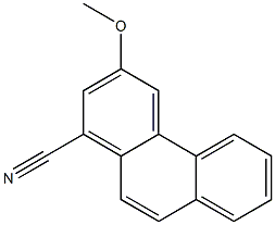 3-methoxyphenanthrene-1-carbonitrile 化学構造式